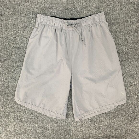 Reebok Crossfit Short Men M Medium Gray Lightweight Elastic Waist Drawstring Tie - Picture 2 of 9